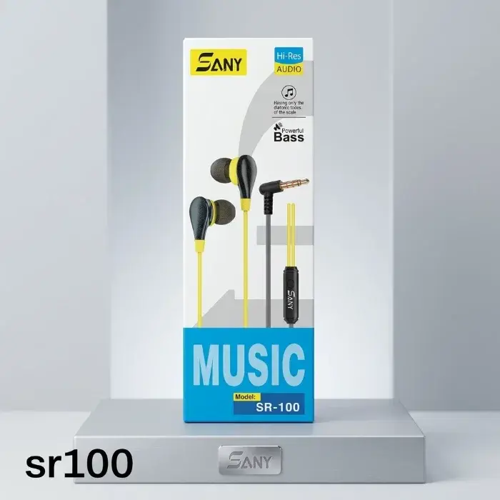 SANY SR-100 Wired In-Ear Music Earphones with Powerful Bass